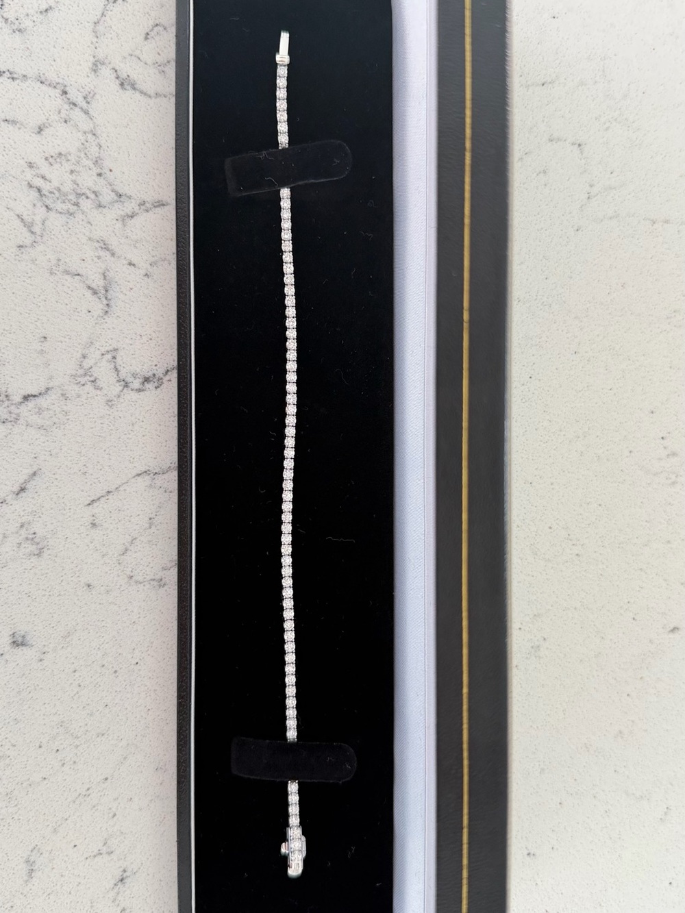 Lab grown tennis bracelet in 14k gold